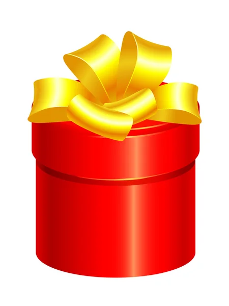 Caja de regalo roja — Vector de stock