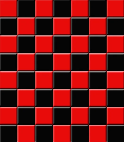 セラミック タイルのレトロな黒と赤 — ストック写真