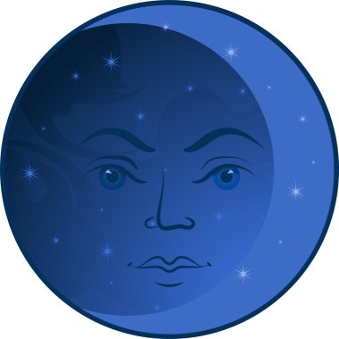 Face of the Moon clipart