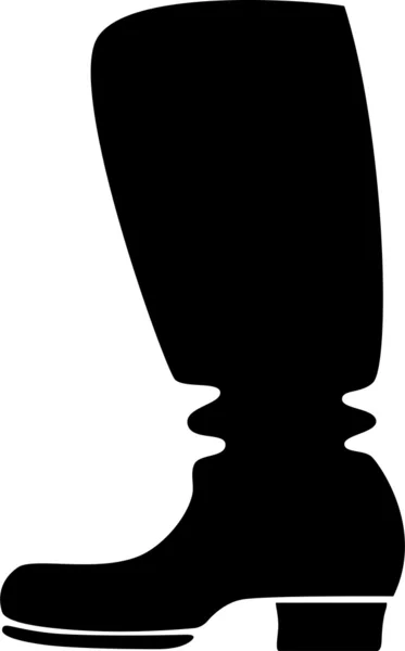 Hoge boot (silhouet) — Stockvector