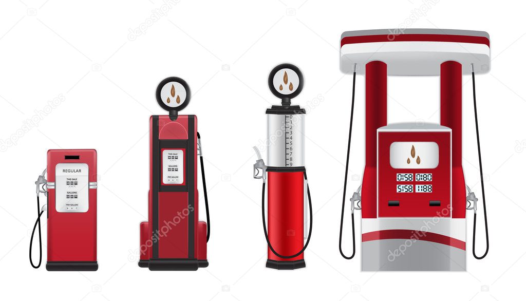 Petrol pump vector illustration