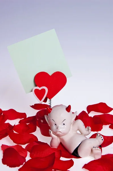 Valentine's composition of the devil — Stock Photo, Image