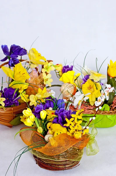 Composition of the Easter baskets — Stock Photo, Image