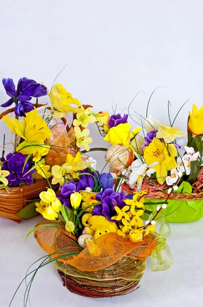 stock image Composition of the Easter baskets