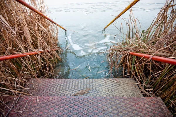 stock image Frozen lake