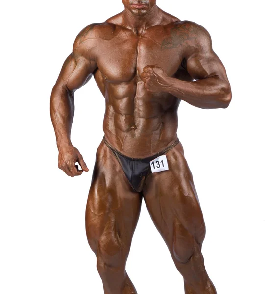 Bodybuilder flessione — Foto Stock