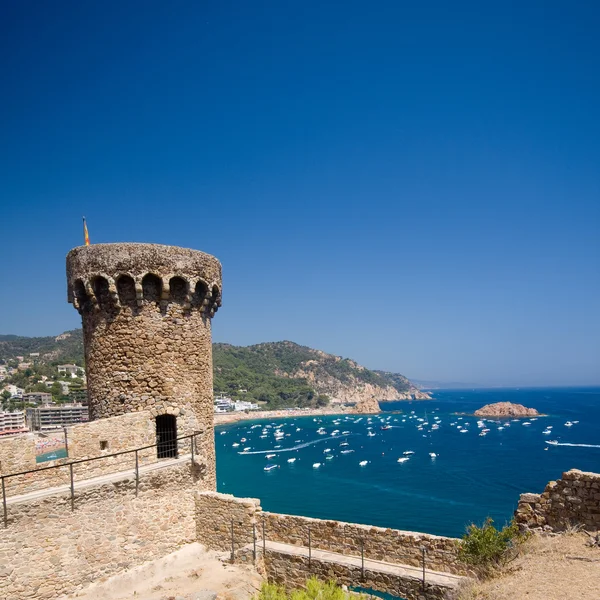 stock image Fortress tower in Tossa de Mar
