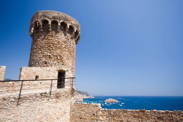 stock image Fortress tower in Tossa de Mar