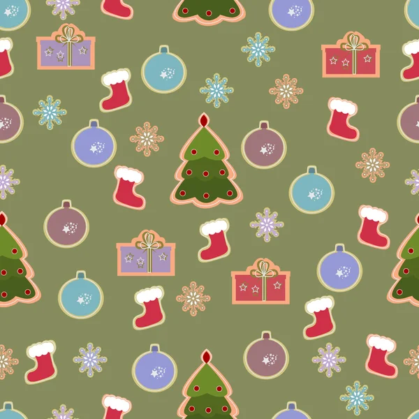 stock vector Christmas seamless vintage design