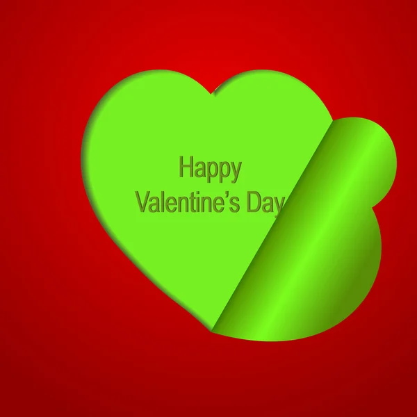 Aftelkalender voor Valentijnsdag wenskaart met abstracte hart — Stockvector