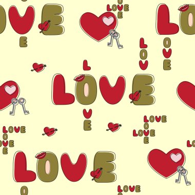 Seamless love background clipart