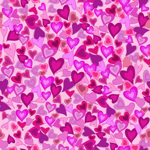Valentine seamless background with hearts — Stock Vector
