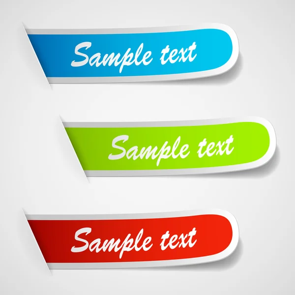 Set veelkleurige sticker etiketten — Stockvector