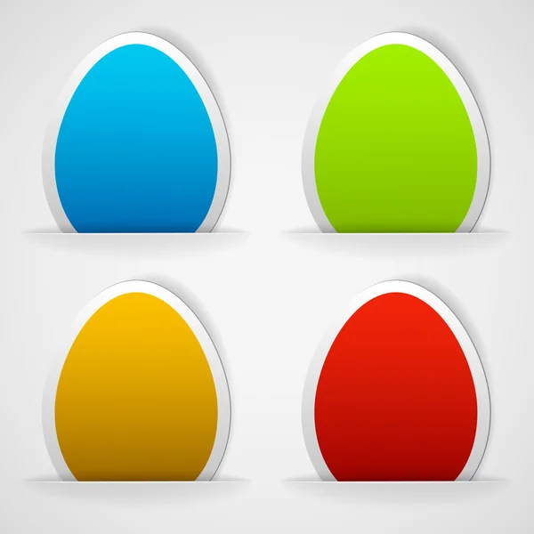 Sada nálepek barevné velikonoční vejce — Stockový vektor