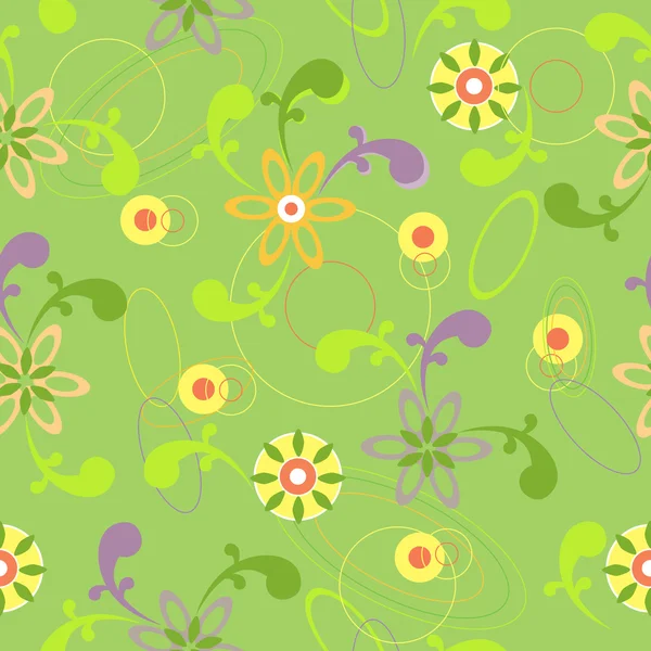 Abstract seamless floral background — Stock Vector