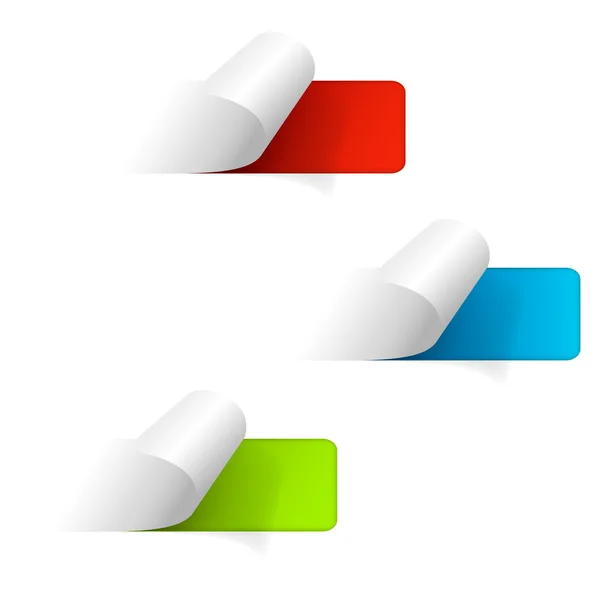 Set de etiquetas adhesivas multicolores. Iconos web — Archivo Imágenes Vectoriales