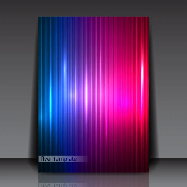 Lignes colorées - Conception de flyer — Image vectorielle