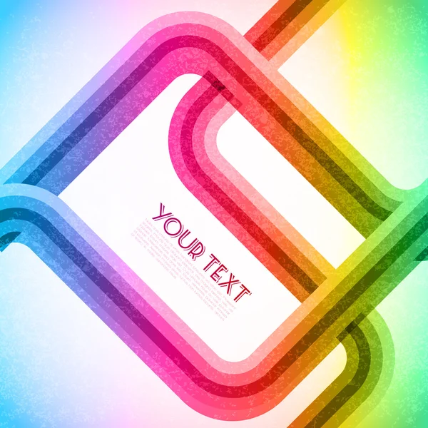 Illustratie van kleurrijke 3d lijnen op abstracte achtergrond — Stockvector