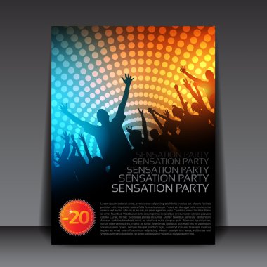 Editable Party Vector Flyer Template clipart