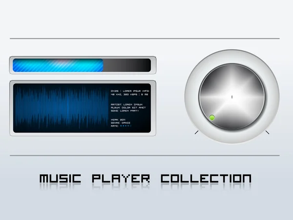 Colección de reproductor de música — Stockvector