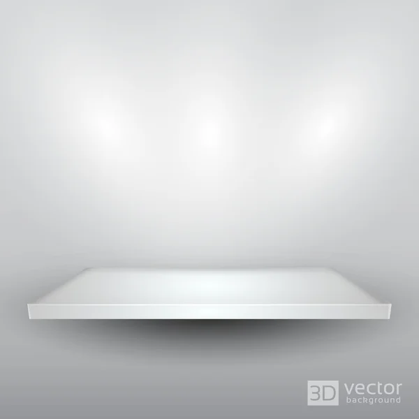 3d aislado Estante vacío para exposición — Vector de stock