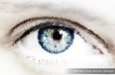 Realistic Eye Vector Design clipart