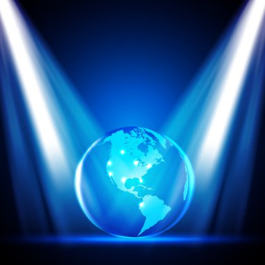 Stage Lights with Globe clipart