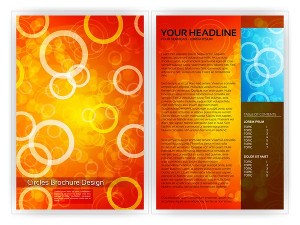 Modèle de brochure Cercles — Image vectorielle