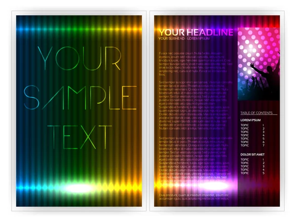 Modèle de brochure de lignes colorées — Image vectorielle