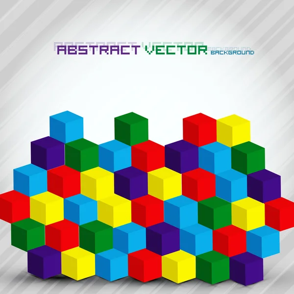 Färgglad abstrakt kuber — Stock vektor