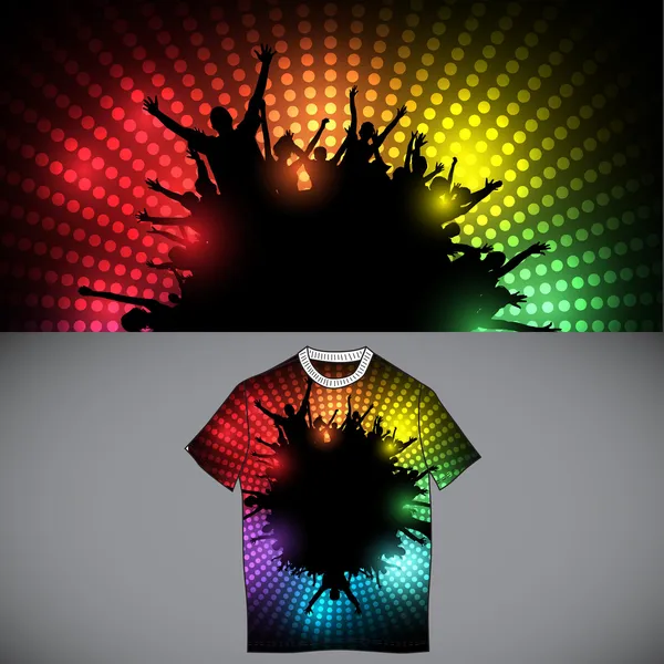 Modèle de T-shirt de fête — Image vectorielle