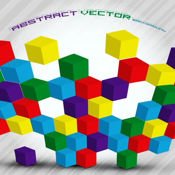 Färgglad abstrakt kuber — Stock vektor