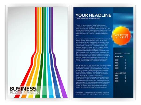 Modèle de brochure coloré — Image vectorielle