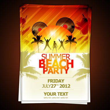 Summer Beach Party Flyer clipart