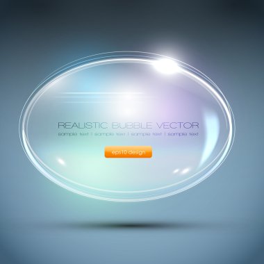 Glass Ball - Vector Speech Bubble clipart