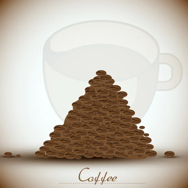 Brända kaffebönor — Stock vektor