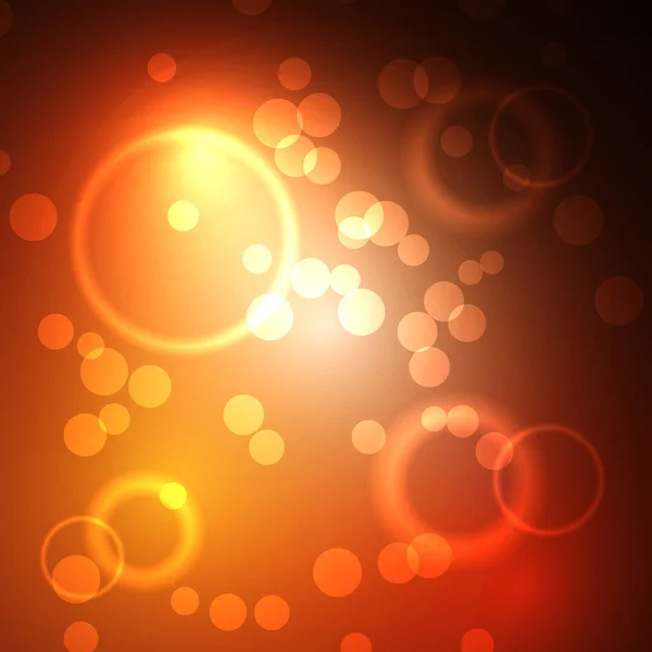 抽象的な光背景がオレンジ色ボケ — ストックベクタ