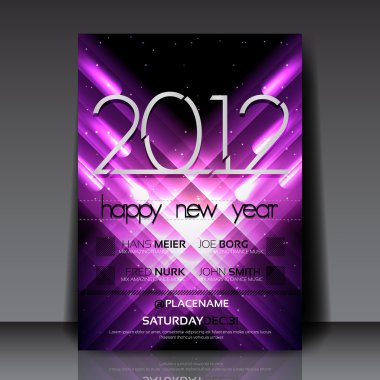 New Year Vector Flyer Template clipart