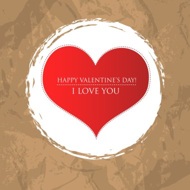 Valentin Card Design with Vintage Background clipart