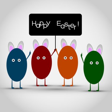 Funny Happy Easter Greeting Card clipart