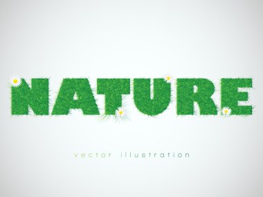 High resolution grass text clipart