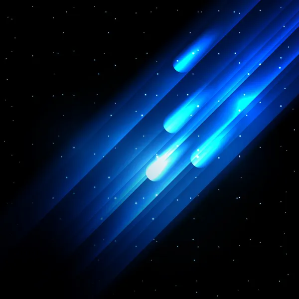 Lluvia de meteoros vectoriales - EPS10 Illustration — Vector de stock