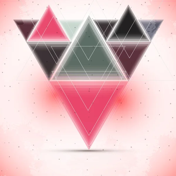 三角形の抽象的なベクトルの背景 — ストックベクタ