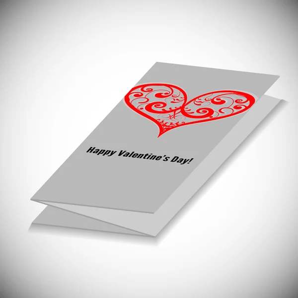 3D Sevgililer günü vektör kartı — Stok Vektör