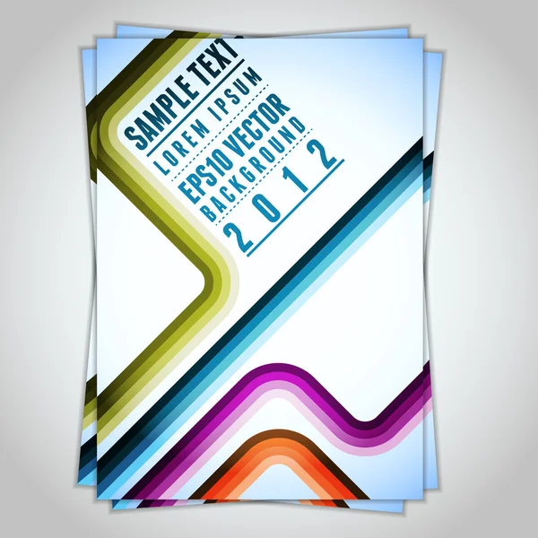 Retro Summer Party Flyer Design — Stock Vector