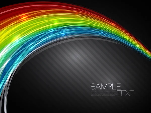 Sfondo astratto con linee arcobaleno 3D — Vettoriale Stock