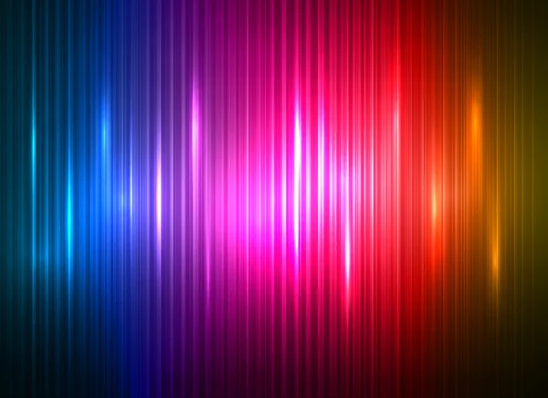 Karanlık vektör arkaplanı üzerinde neon soyut çizgiler tasarımı — Stok Vektör