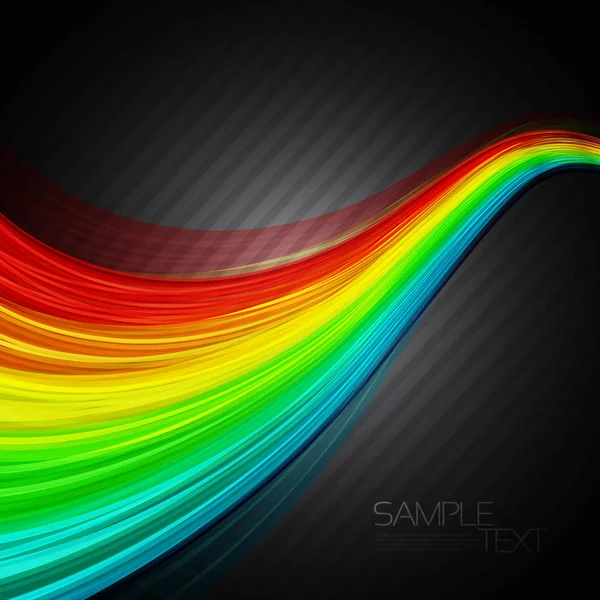 Fondo abstracto con líneas de arco iris 3D — Vector de stock