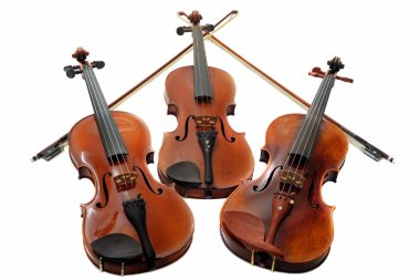 Three violins clipart