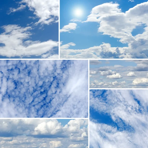 Wolken collage — Stockfoto
